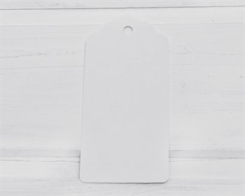 Бирка из мелованного картона, 9,5х4,5 см, белая - фото 10101