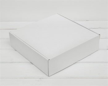 Коробка для посылок, 25х25х7 см, из плотного картона, белая - фото 10291