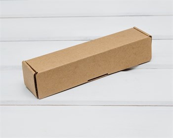 Коробка из плотного картона, 16,6х3,5х3,5 см, крафт - фото 10498