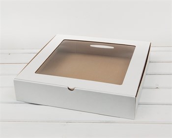 Коробка с окошком, 35х35х7 см, белая У0102099 - фото 10815