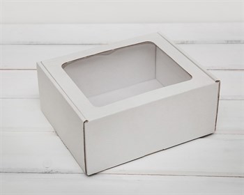 УЦЕНКА Коробка с окошком, 19х16х8,5 см, из плотного картона, белая У0102073-УЦ - фото 11060