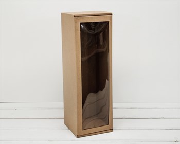 УЦЕНКА Коробка с окошком, 36х12х12 см, из плотного картона, крафт У0115017-УЦ - фото 11137