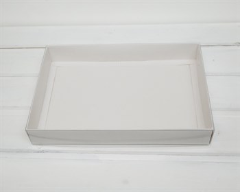 УЦЕНКА Коробка с прозрачной крышкой Классика, 35х27х5 см, белая У0103017-УЦ - фото 11378