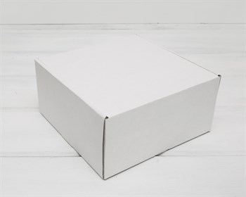 Коробка для посылок, 22х22х11 см, из плотного картона, белая - фото 11424