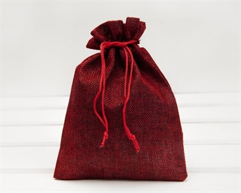 УЦЕНКА Мешочек подарочный из холщи, 14х20 см, красный, 1 шт. У1601010-УЦ - фото 11568
