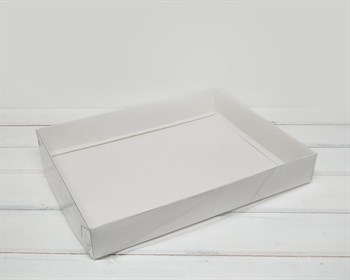 УЦЕНКА Коробка с прозрачной крышкой Классика, 30х20х4,5 см, белая У0103018-УЦ - фото 11797