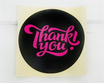 Наклейка «Thank you», круглая, d=8 см, 1 шт. У1201078 - фото 11805