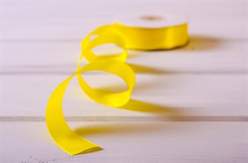 Лента атласная, 24 мм, светло-желтая, 22 м У0510001-Б22 - фото 11915