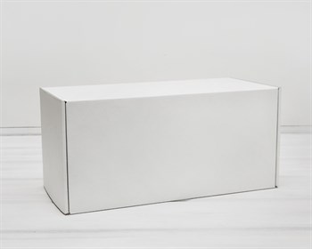 Коробка для посылок, 37х17,5х17,5 см, из плотного картона, белая - фото 12567