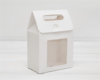 Коробка-пакет с окошком, 13,5х8х12,5 см, с прозрачным окошком, белая - фото 12636