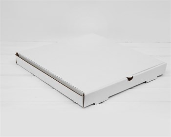 Коробка из плотного картона 37х37х4 см, белая - фото 13590