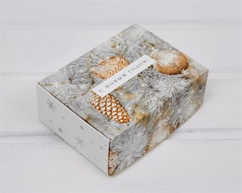 Подарочная новогодняя коробка «Снежные шары», 14х10х5 см У1208045 - фото 14500