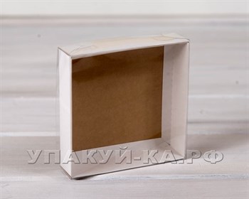 Коробка для пряников и печенья  Классика, 12х12х3 см, белая - фото 5308