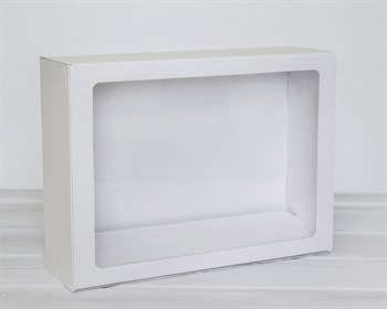 Коробка с прозрачным окошком, 40х30х12 см, белая - фото 5361