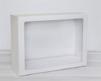 Коробка с прозрачным окошком, 40х30х12 см, белая У0102017 - фото 5361