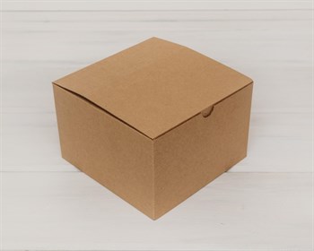 Коробка для посылок, 17х17х11 см, из плотного картона, крафт - фото 5479