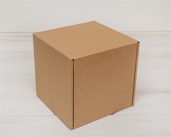 Коробка для посылок, 19х19х19,5 см, из плотного картона, крафт - фото 5482