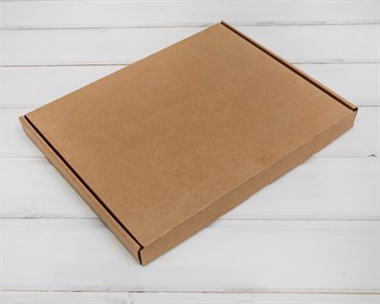 Коробка плоская, 30,5х23,5х2,5 см, крафт - фото 5764