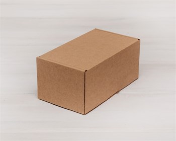 Коробка для посылок, 17х10х8 см, из плотного картона, крафт - фото 6015