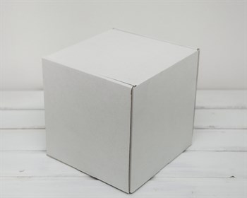 Коробка для посылок, 19х19х19,5 см, из плотного картона, белая - фото 6217