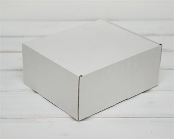 Коробка для посылок, 19х16х8,5 см, из плотного картона, белая - фото 6229