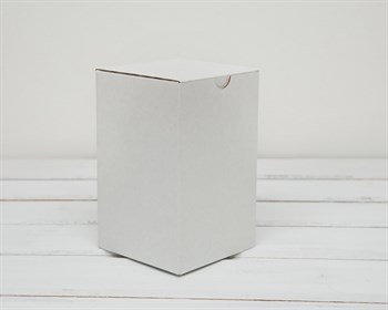 Коробка для посылок, 10х10х16 см, из плотного картона, белая - фото 6238