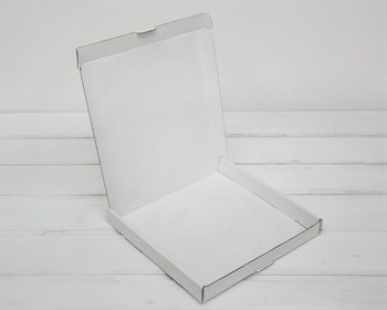 Коробка плоская, 20,5х20,5х3 см, белая - фото 6278