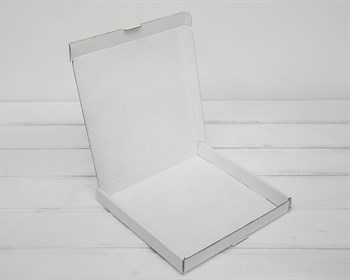Коробка плоская, 20,5х20,5х3 см, белая У0104097 - фото 6278