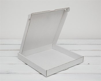 Коробка плоская, 22,5х22,5х3 см, белая - фото 6282