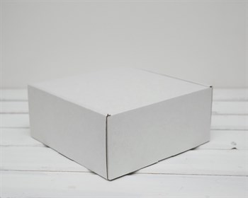 Коробка для посылок, 20х20х9 см, из плотного картона, белая - фото 6294