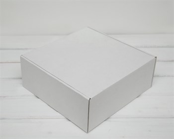 Коробка для посылок, 25х25х10 см, из плотного картона, белая - фото 6348