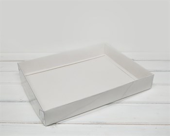 Коробка с прозрачной крышкой Классика, 30х20х4,5 см, белая - фото 7106