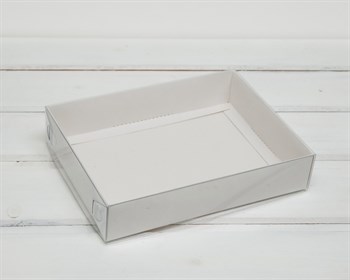 Коробка с прозрачной крышкой Классика, 20х15х4 см, белая У0103016 - фото 7113
