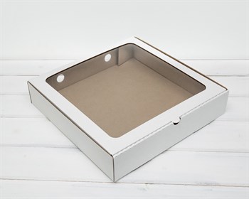 Коробка с окошком, 30х30х6 см, белая У0102085 - фото 7120