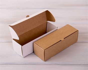 Коробка для макаронс на 6 шт, 18,5х6х6 см, двусторонняя (белая/крафт) У0104001 - фото 7443