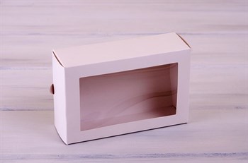 Коробка для макаронс на 12 шт, 18,5х12,2х6 см, с прозрачным окошком, белая У0102003 - фото 7574
