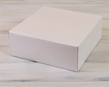Коробка для торта от 1 до 3 кг, 32,5х32,5х12 см, d= 25-32 см,  белая - фото 7583