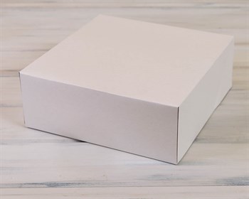 Коробка для торта от 1 до 3 кг, 32,5х32,5х12 см, d= 25-32 см,  белая У0106015 - фото 7583