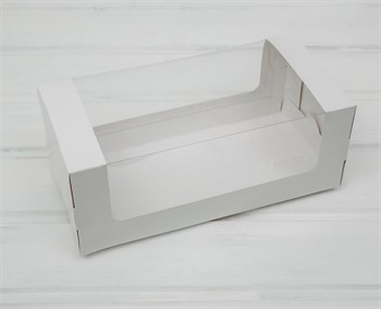 Коробка для выпечки, 25х12х10 см, с круговым окном, белая - фото 8340