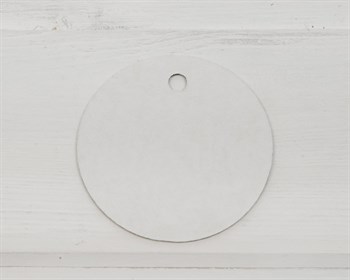 Бирка картонная, круглая, d=6 см, белая - фото 8475