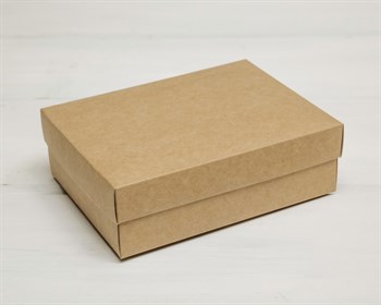 Коробка из мелованного картона, 16х12х5 см, крышка-дно, крафт - фото 8709