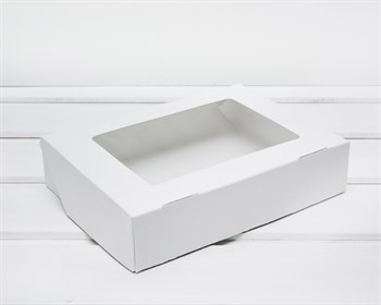 Коробка для выпечки и пирожных, 20х15х4,5 см, с прозрачным окошком, белая У0102091 - фото 9057