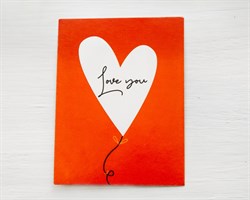 Открытка «Love you» сердечко, 8х6 см, 1 шт. У1206112