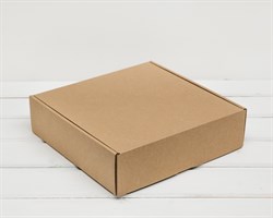 Коробка для посылок, 25х25х7 см, из плотного картона, крафт У0104155