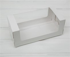 УЦЕНКА Коробка для выпечки, 25х12х10 см, с круговым окном, белая У0102087-УЦ