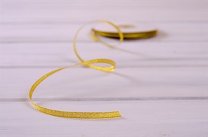 Лента металлизированная, 6 мм, золотая, 22 м У0520030-Б22