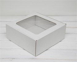 УЦЕНКА Коробка с окошком, 25х25х10 см, из плотного картона, белая