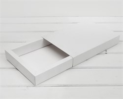 Коробка-пенал, 21,5х14,5х3,5 см, белая