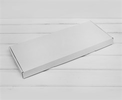 Коробка 44х18х3 см, из плотного картона, белая