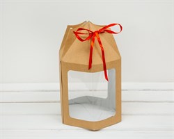 УЦЕНКА Картонный мешок для пряничного домика/кулича с окном, h=18 см, d=15,5 см У0114005-УЦ